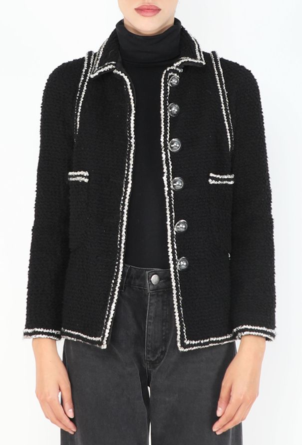 Chanel Metallic Trim 'CC' Tweed Jacket - 5