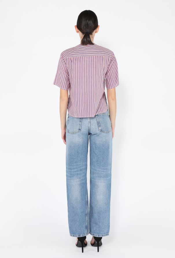 Oscar De La Renta Striped Prairie Top, 1970s - 5