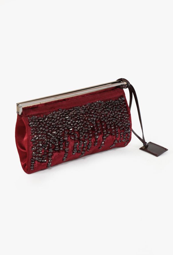 Gucci Embellished Velvet Clutch, 1999 - 2