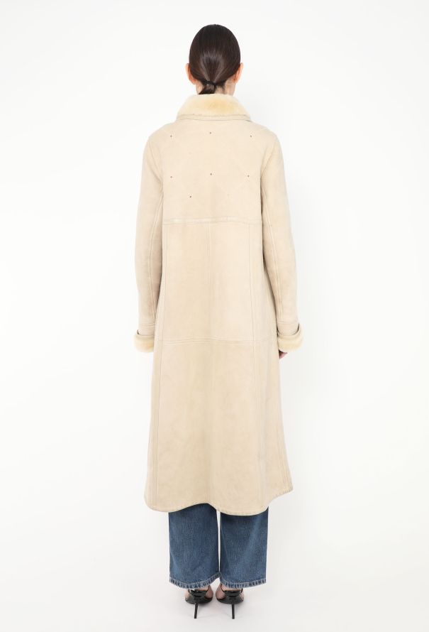 Céline Vintage Suede Shearling-Lined Coat - 5 Céline Vintage Suede Shearling-Lined Coat - 5