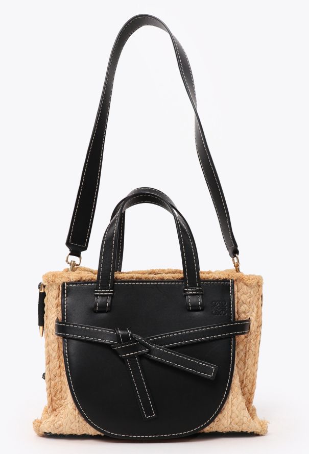 Loewe Small Raffia Gate Top Handle Bag - 2
