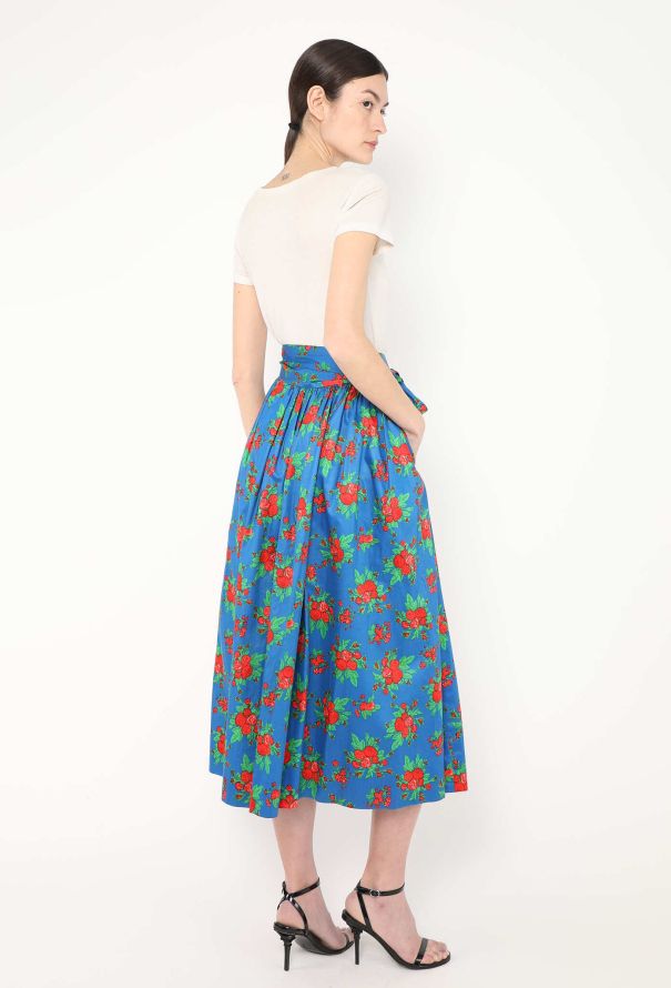 Saint Laurent S/S 1977 Floral Peasant Skirt - 1