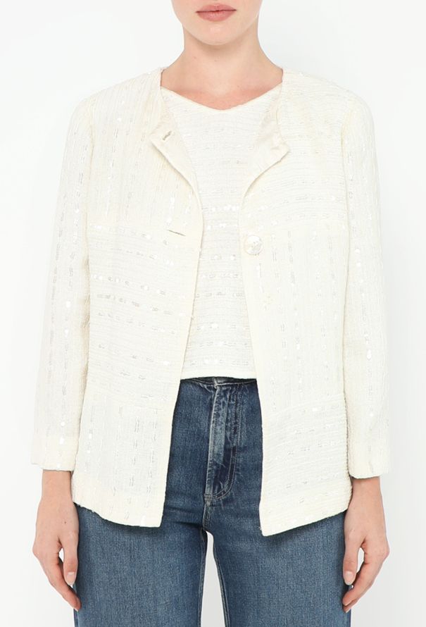 Chanel 2000 Sequin Tweed Jacket & Top - 1