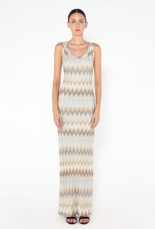 Missoni 2024 Chevron Lamé Maxi Dress - 2
