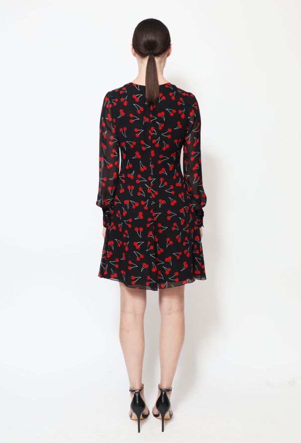 S/S 2015 Cherry Silk Dress, Authentic & Vintage