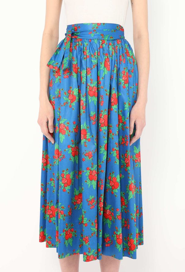 Saint Laurent S/S 1977 Floral Peasant Skirt - 3