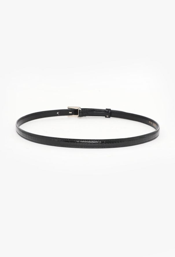 Gucci Tom Ford F/W 1995 Patent Emblem Belt - 3