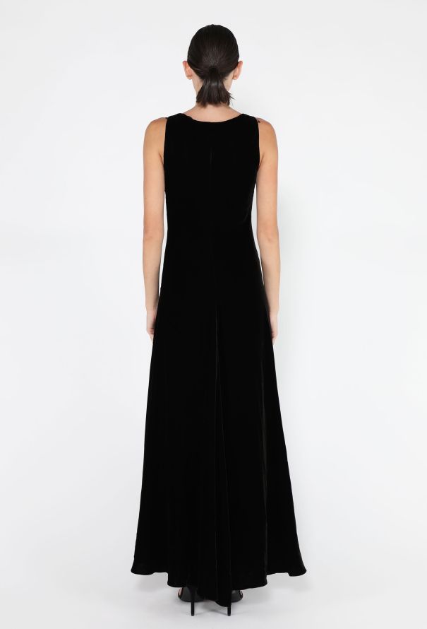 Calvin Klein Velvet Sheath Gown, 1990s - 4