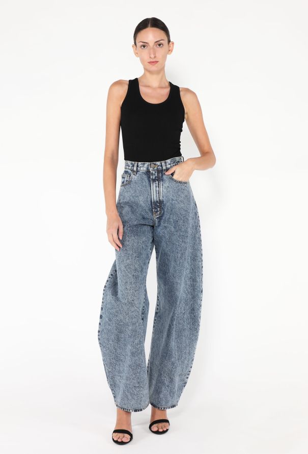 Alaïa F/W 2023 Acid Wash Barrel Jeans - 4