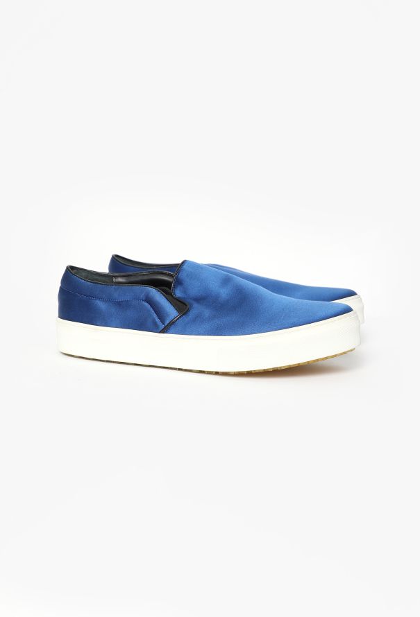 Céline 2014 Satin Slip-on Sneakers - Blue satin - 2 Céline 2014 Satin Slip-on Sneakers - Blue satin - 2