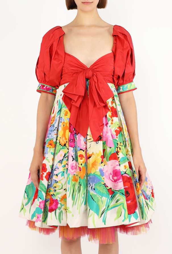 Leonard Floral Tulle Babydoll Dress, 1991 - 2