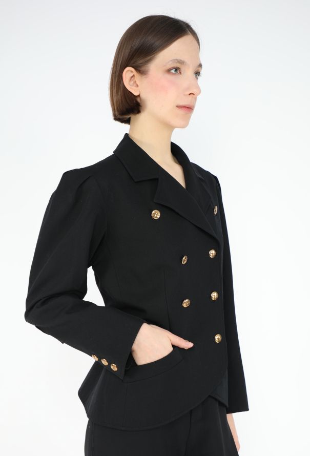 Saint Laurent '80s Double-Breasted Hourglass Blazer - 6