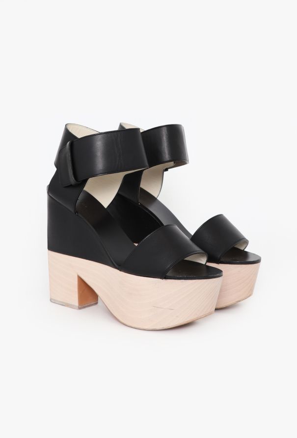 Céline 2012 Leather Split Platform Sandals - 2 Céline 2012 Leather Split Platform Sandals - 2