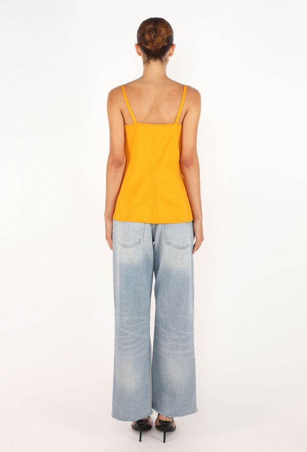Saint Laurent Buttoned Cotton Top, 1970s - 4