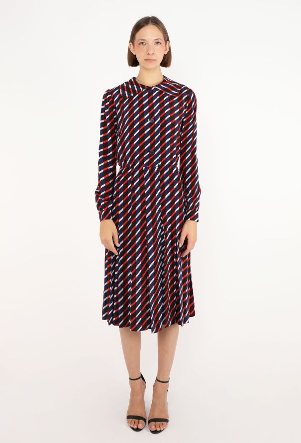 Givenchy Graphic Silk Dress, 1970s - 2