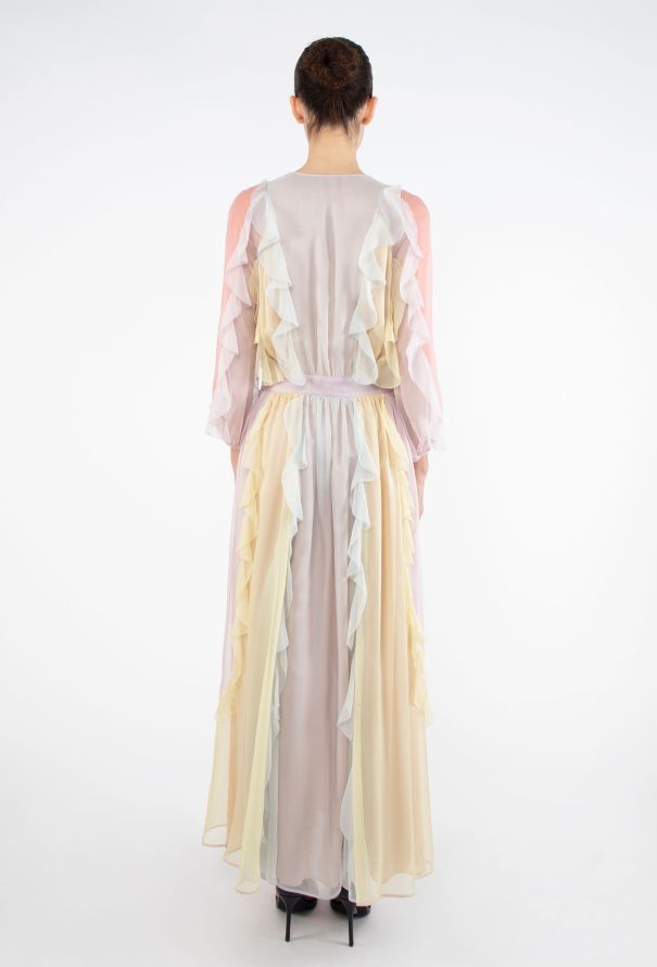 Valentino S/S 2015 Ruffled Chiffon Dress - 6