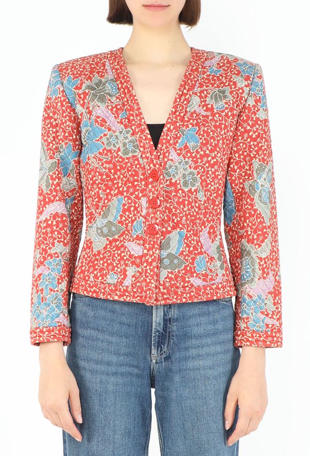 Saint Laurent S/S 1986 Quilted Kimono Jacket - 2