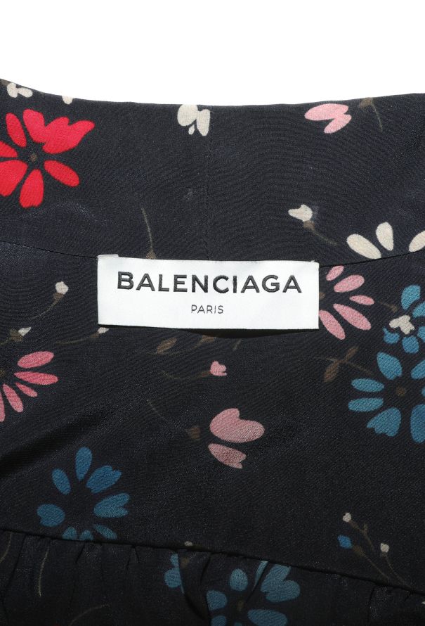 Balenciaga F/W 2017 Floral Lavallière Blouse - 7