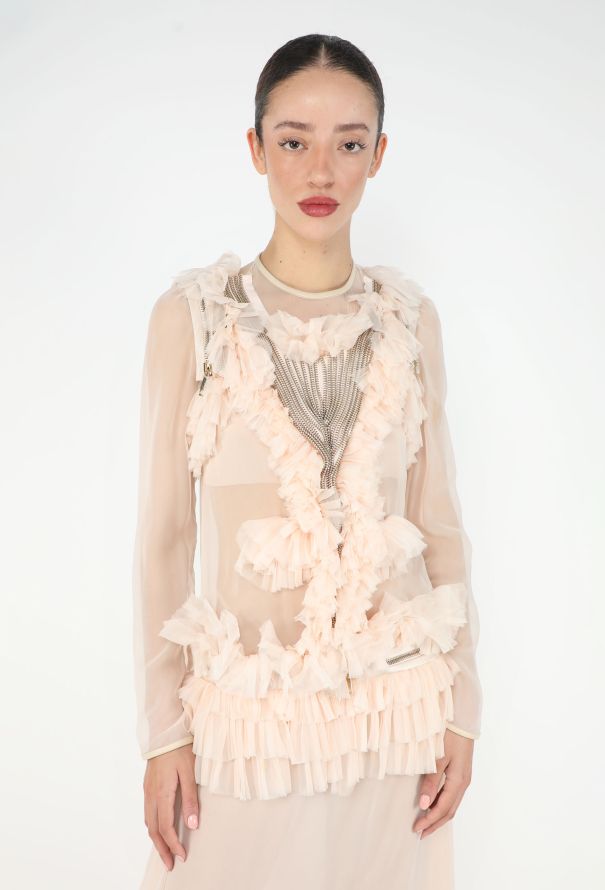 Givenchy S/S 2011 Chiffon Décolleté Zip Gown - 3