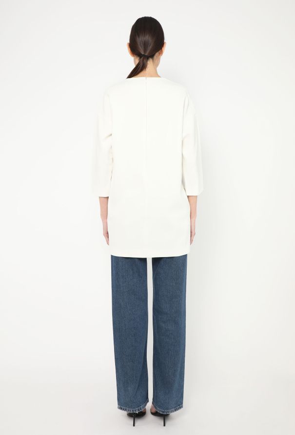 Céline 2010 Zipped White Tunic Top - 4 Céline 2010 Zipped White Tunic Top - 4