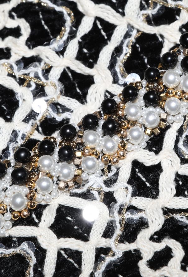 Chanel STUNNING 2022 Hand-Embroidered Lattice Dress - 7