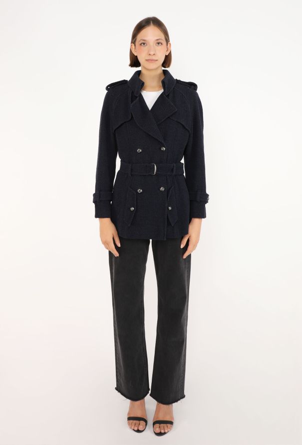 Chanel Belted Tweed Trench Jacket, Resort 2008 - 4