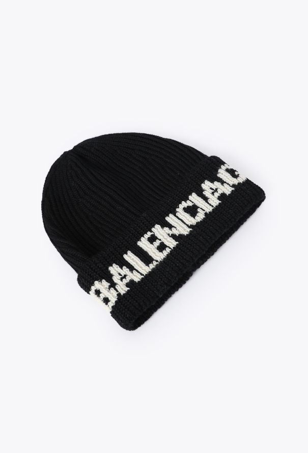 Balenciaga 2021 Ribbed Knit Logo Beanie - 2
