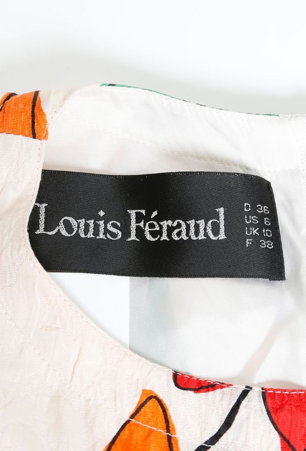 Louis Féraud Bowtie Print Silk Dress, Authentic & Vintage