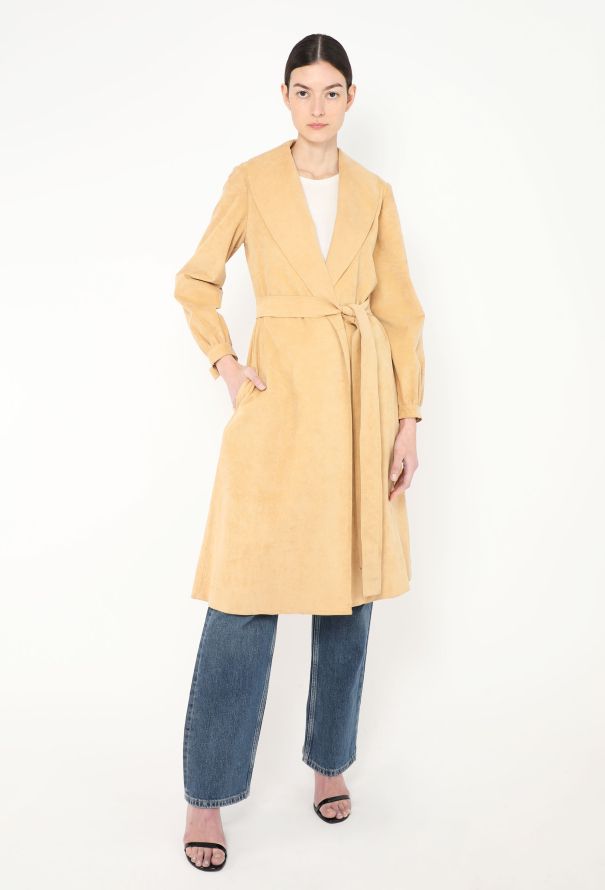 Halston 1972 Ultrasuede Belted Coat - 1