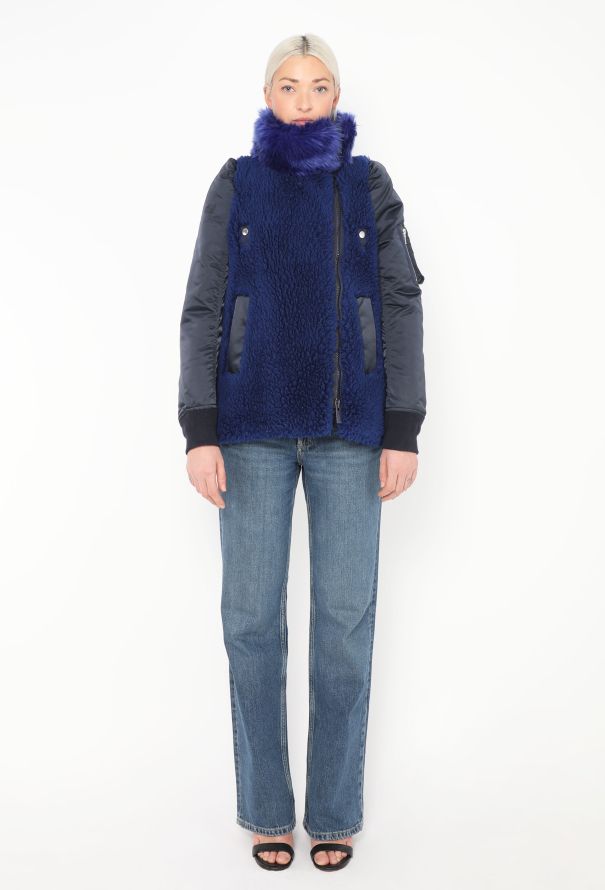 Sacai F/W 2021 Fleece Bomber Jacket - 3 Sacai F/W 2021 Fleece Bomber Jacket - 3