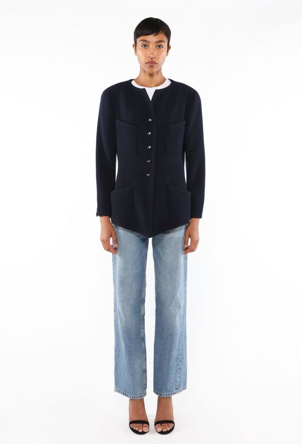 Chanel Collarless Braided Trim Jacket, 1992 - 3