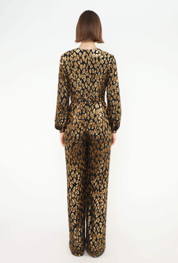 Valentino 2019 Brocade Leopard Chiffon Jumpsuit - 5 Valentino 2019 Brocade Leopard Chiffon Jumpsuit - 5