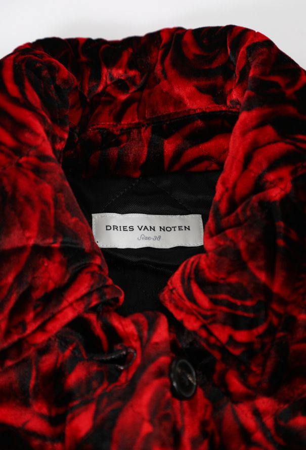 Dries Van Noten F/W 2021 Velvet Rose Printed Jacket - 7