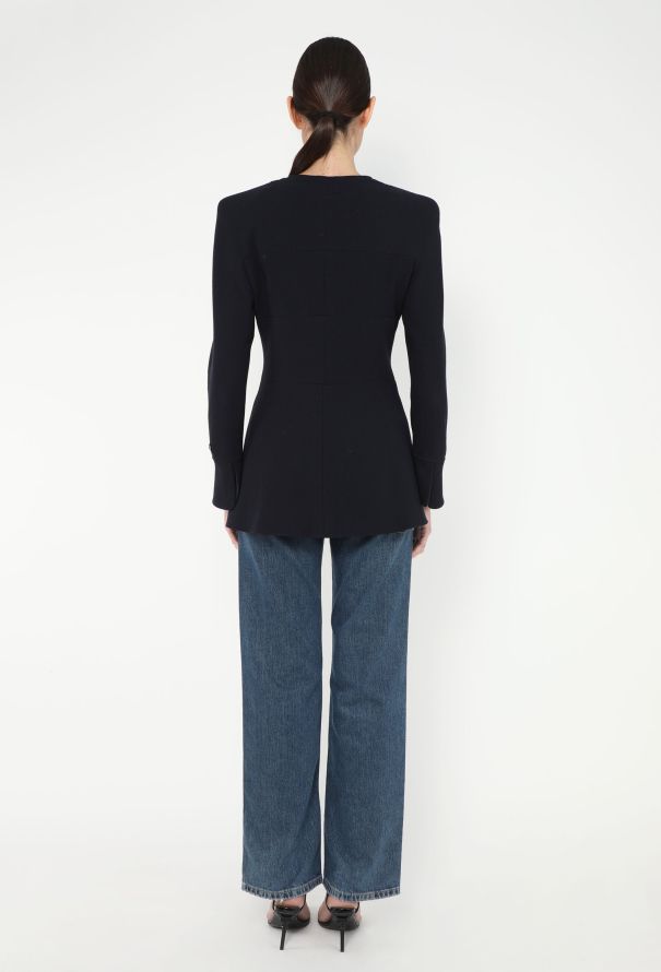 Chanel 1997 Hourglass Crêpe 'CC' Jacket - 5