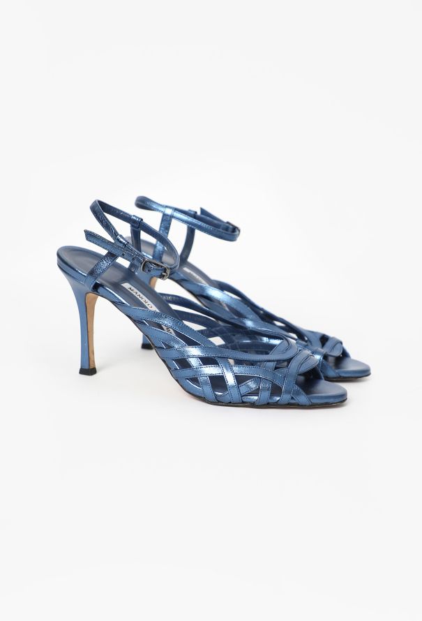 Manolo Blahnik Late '90s Strappy Slingback Sandals - 2