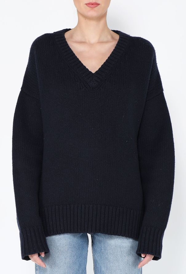 The Row 2021 Davion V-Neck Cashmere Sweater - 1