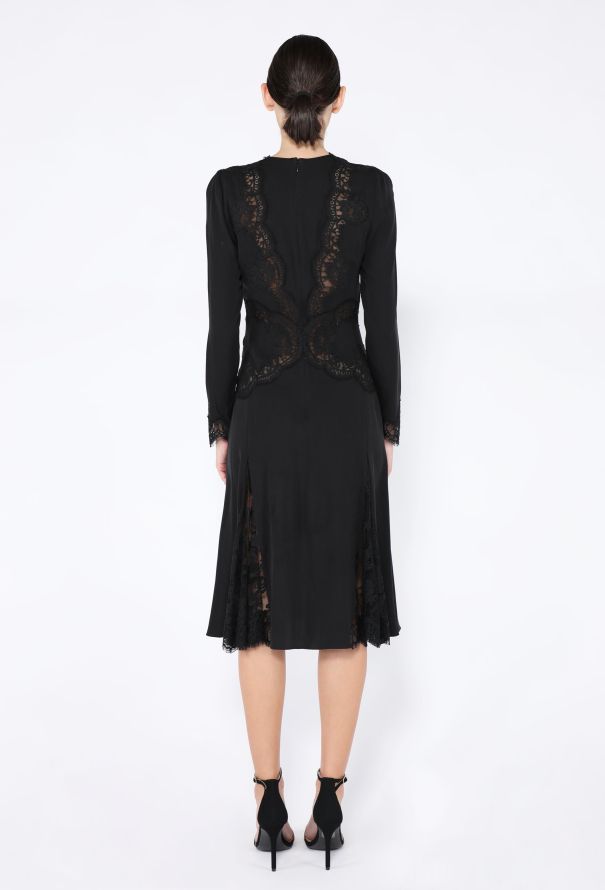 Dolce & Gabbana 2025 Charmeuse & Lace Midi Dress - 4