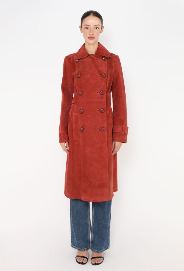 Gucci Pre-Fall 2015 Flared Suede Trench - 3