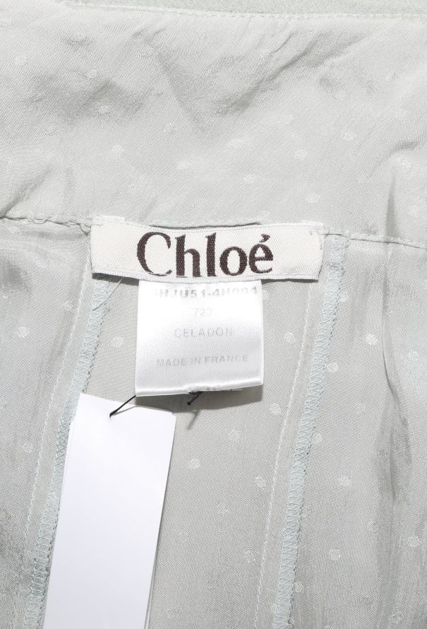 Chloé F/W 2004 Jacquard Dotted Silk Skirt - 6