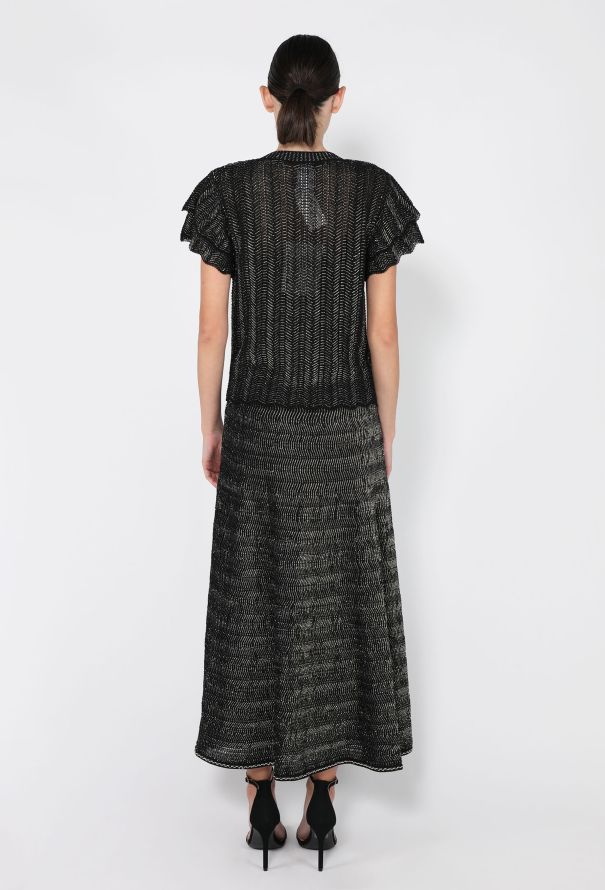 Chanel Metallic Crochet Dress & Cardigan Ensemble, 2018 - 7