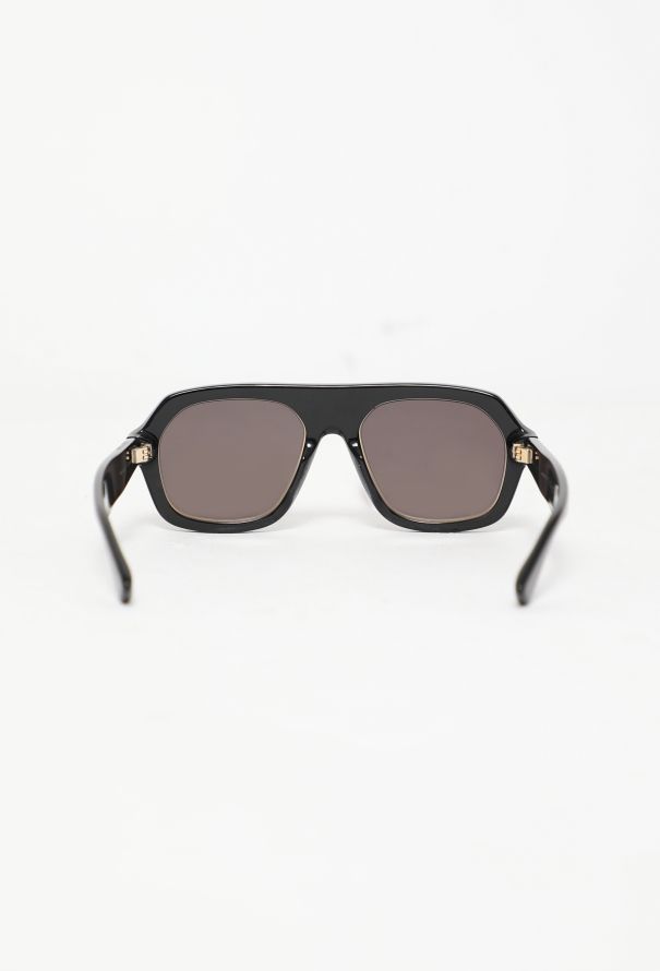 Bottega Veneta 2023 Metallic Trim Aviator Sunglasses - 5