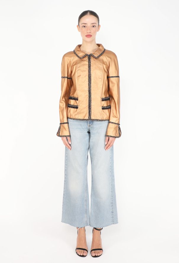 Chanel 2005 Metallic Lambskin Jacket - 3