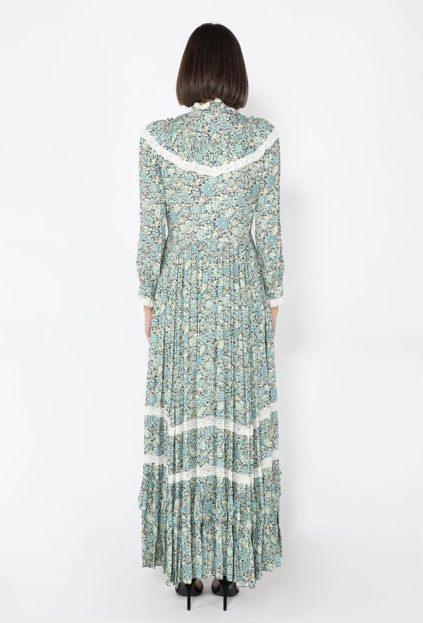 Gucci Liberty Floral Lace-Trim Dress, F/W 2020 - 5