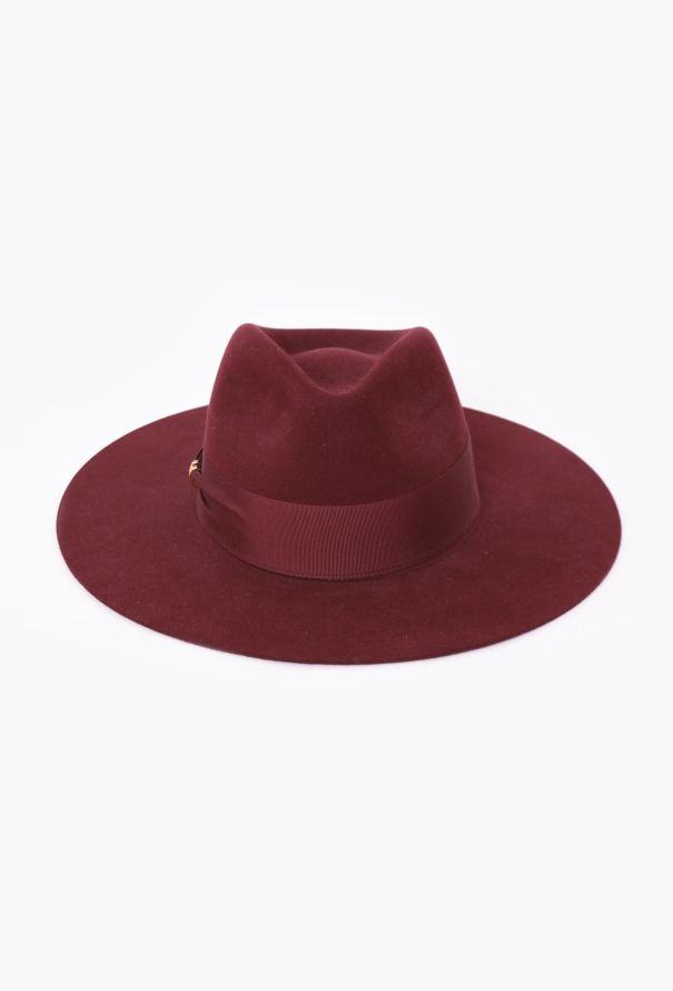 Hermès 2023 Felted Bordeaux Fedora - 3
