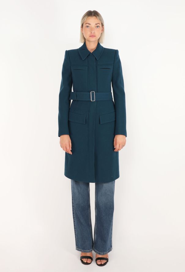 Calvin Klein Tailored Belted Wool Coat, 1990s - 1