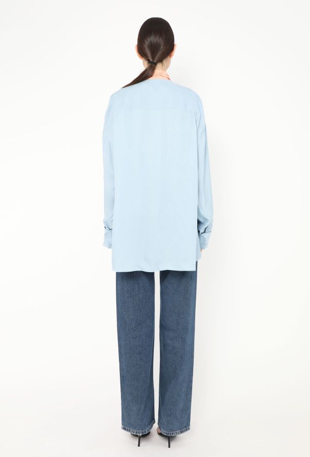 Céline Oversized Silk Lavallière Blouse - 4 Céline Oversized Silk Lavallière Blouse - 4