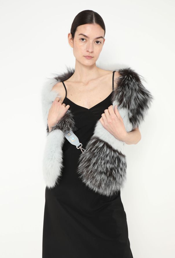 Fendi Silver Fox Fur Stole - 1