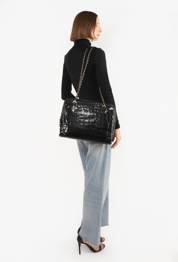 Chanel Alligator Maxi Camera Bag, 1990s - 2