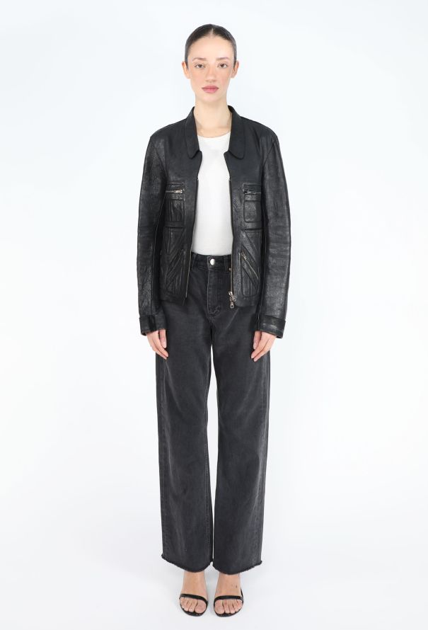 Balenciaga Le Dix F/W 2000 Leather Zip Jacket - 6