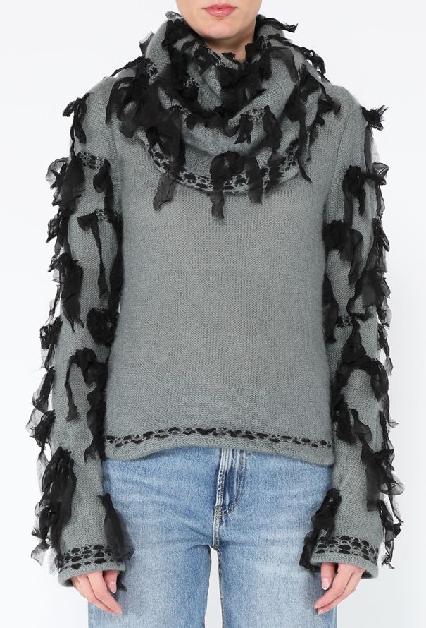 Dior ICONIC F/W 2000 Silk Ribbon Mohair Sweater - 1